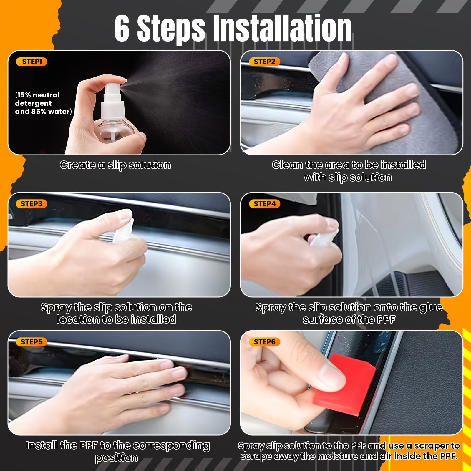 Protector de pantalla para coche interior de TPU, película resistente a arañazos de 8.5 mil para navegación