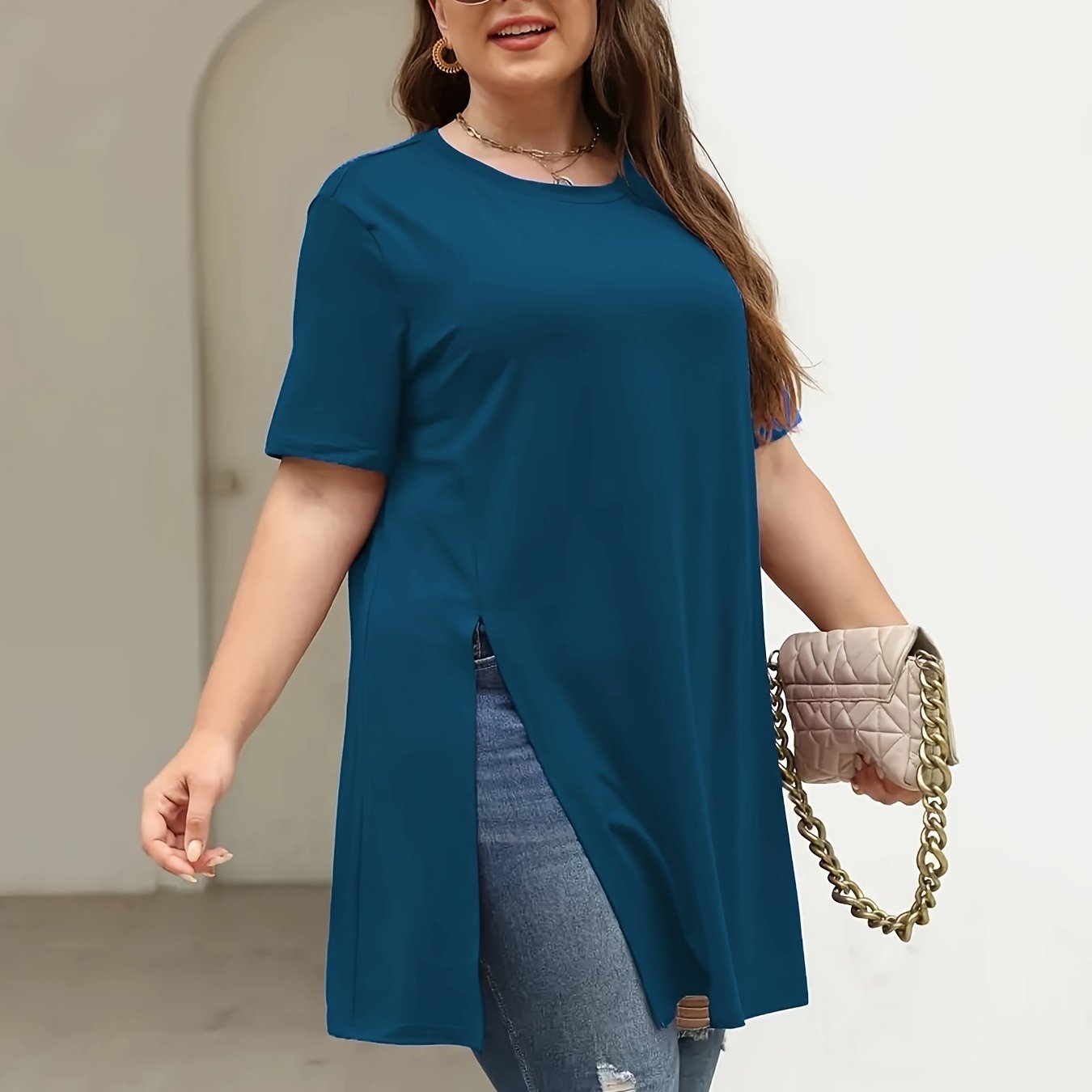 Women's Plus Size T-Shirt Cotton Casual Top for Women
