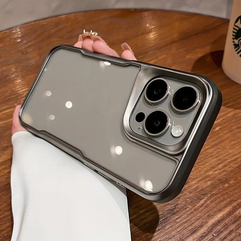 Electroplated Transparent TPU Phone Case for iPhone 11-15 Models