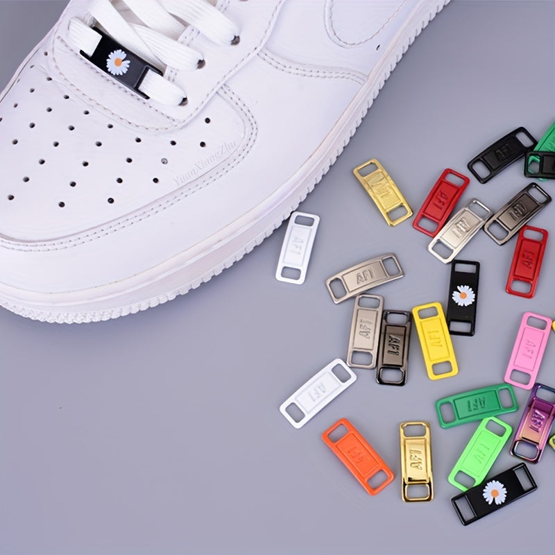 Unisex Shoe Lace Buckle Silver Metal Shoe Accessory