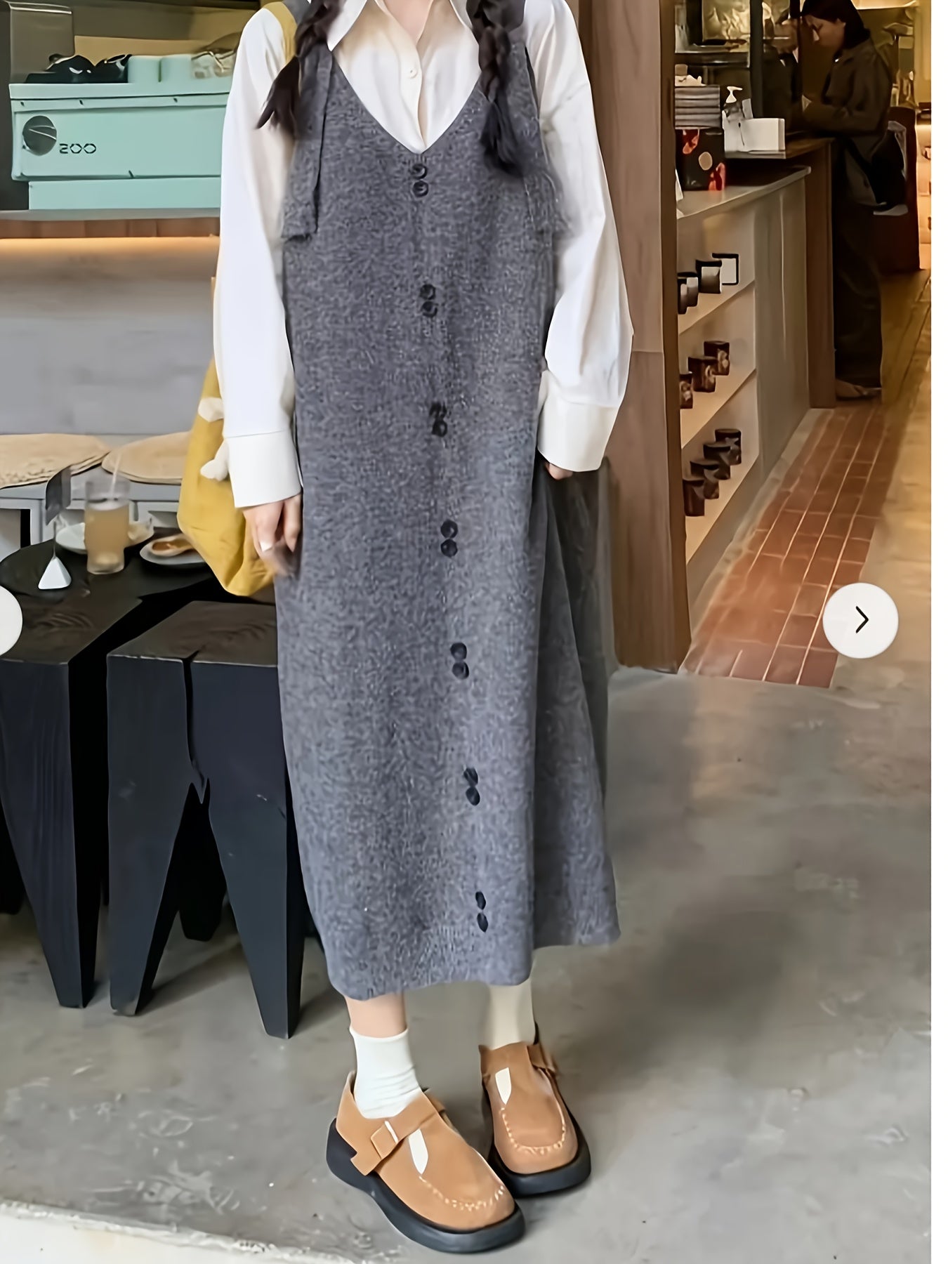 Plus Size Women's Pullover Dress Casual Loose Fit Black Plus Size Dress