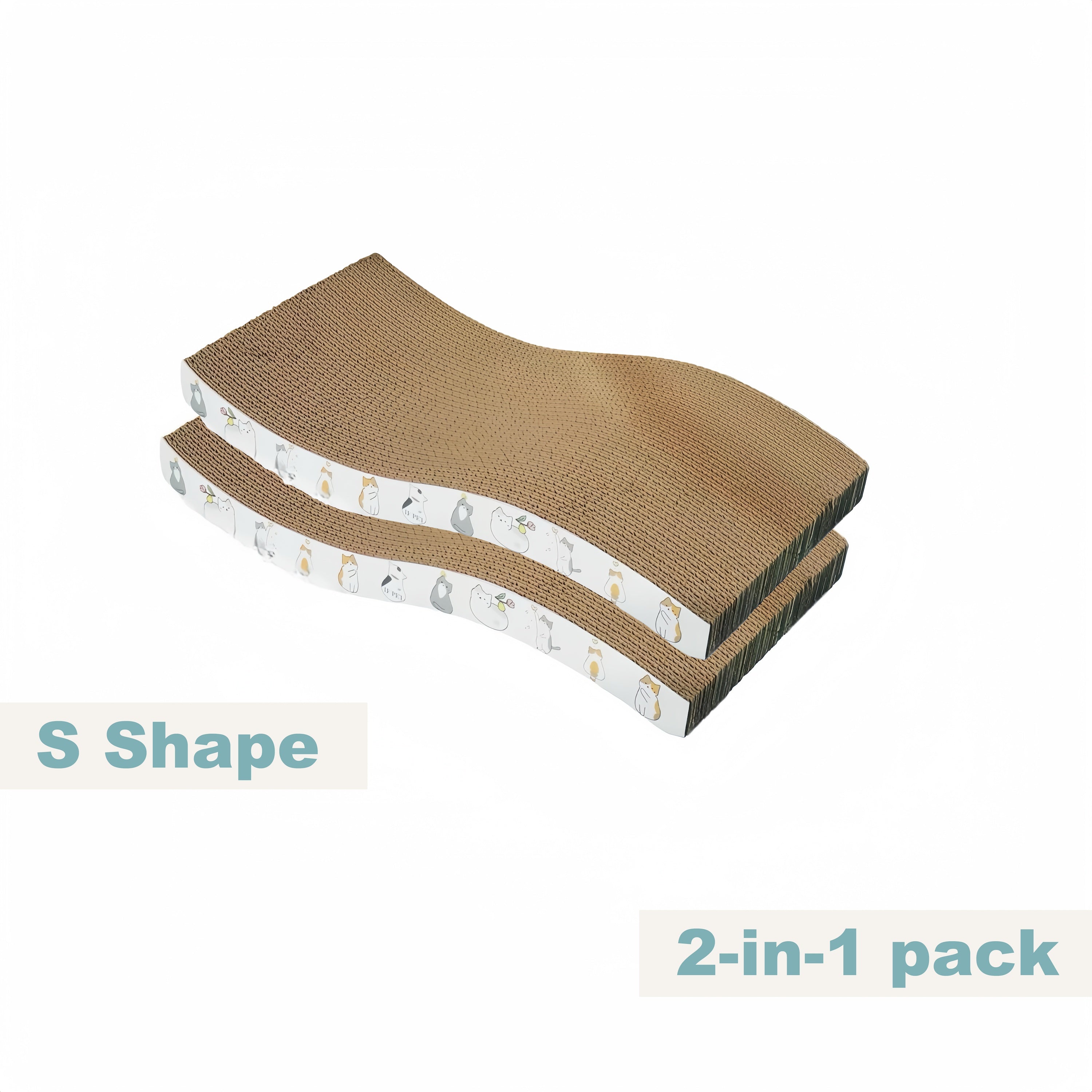 Extra-Large Reversible Corrugated Cardboard Cat Scratch Pad with Non-Slip Base