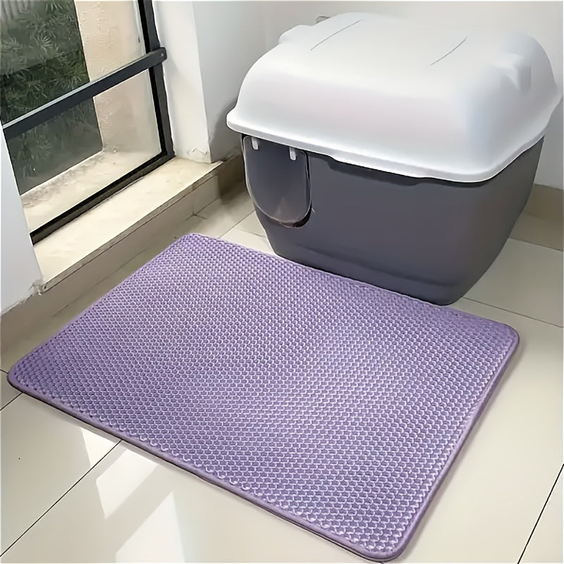 XL Double Layer EVA Cat Litter Mat Waterproof Washable Anti-Slip Odor Control Large Pet Mess Protector