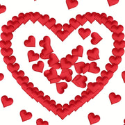 100 Pieces Red Heart-Shaped Confetti for Wedding and Valentine's Day Table Decor