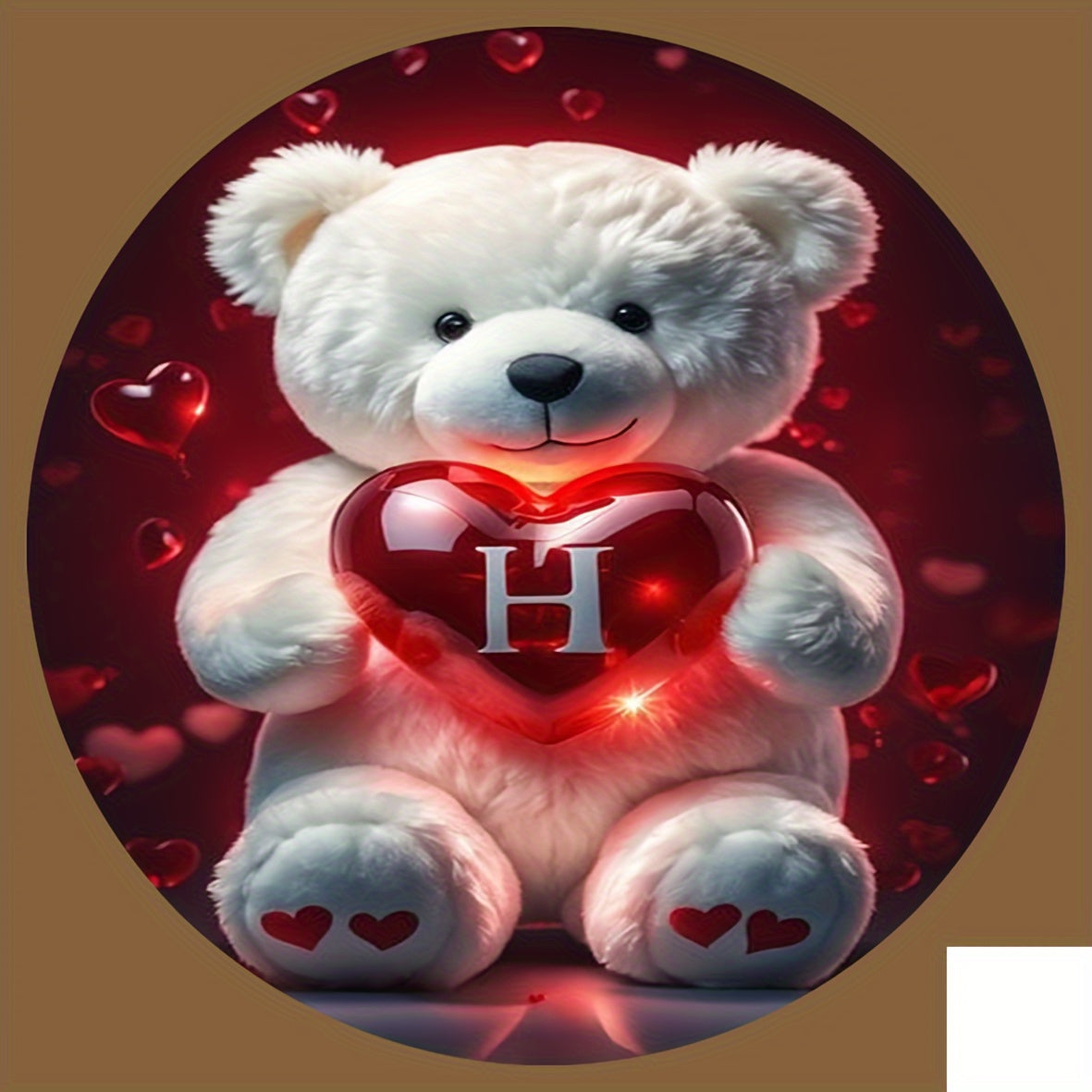 Animal Series Bear Alphabet Wooden Coaster for Drinks and Gifts