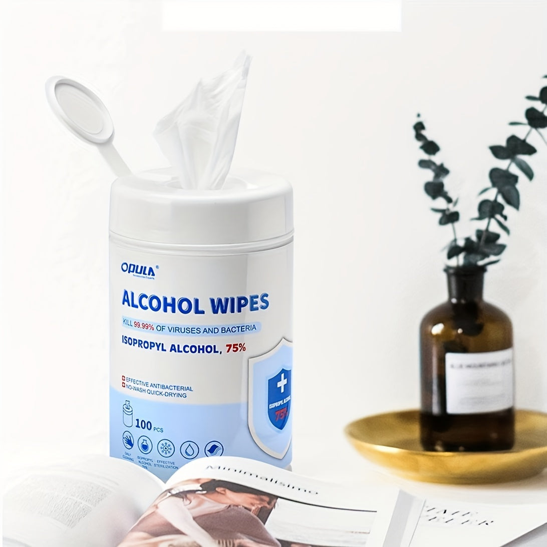 75% alkogolni o'z ichiga olgan dezinfektsiyalovchi matolar, 50 dona - Uyda va ochiq havoda foydalanish uchun mos, elektronika, zargarlik buyumlari, mebel va avtomobil o'rindiqlarini tozalash uchun ajoyib.