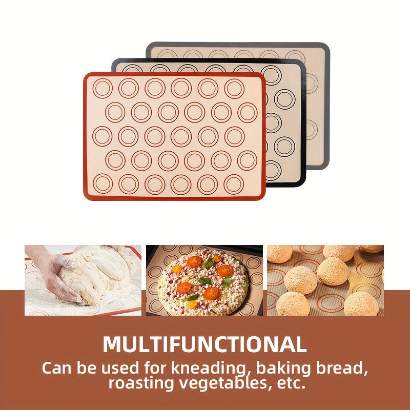 Silicone Baking Mat for Macarons Non-Stick Reusable Heat Resistant 41.91x29.46 cm