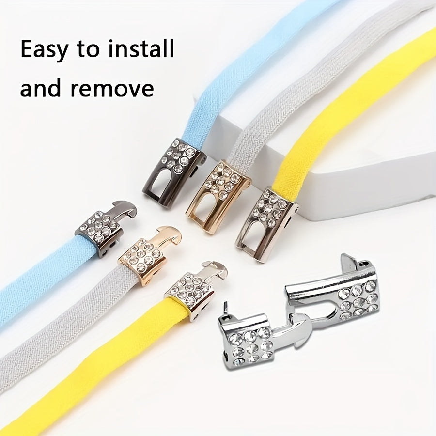 Unisex Plastic No-Tie Shoelace Buckles Shoe Accessories for Men and Women