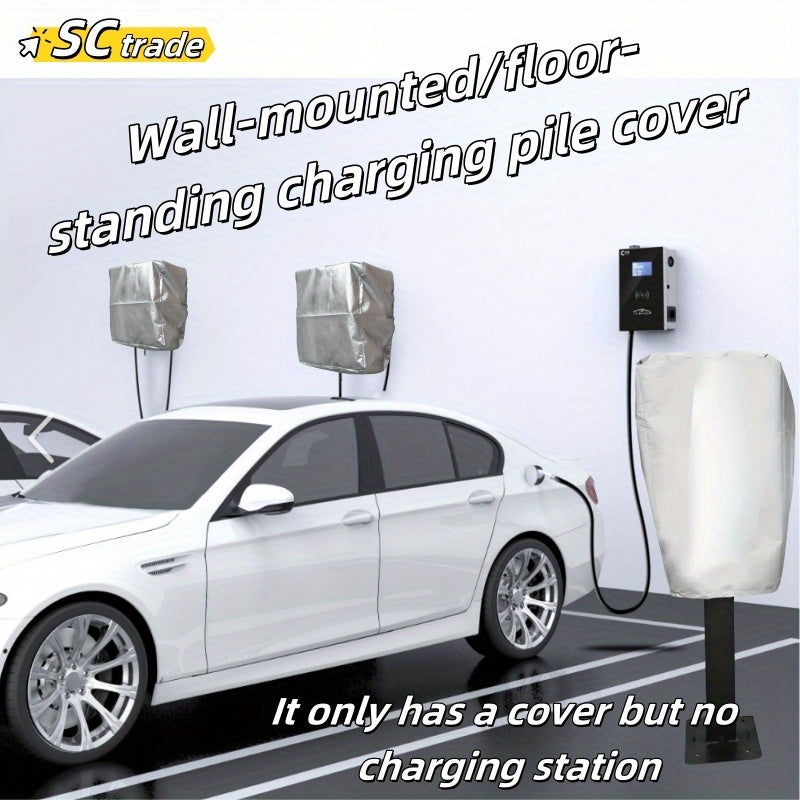 Electric Vehicle Charging Pole Cover Oxford Cloth Wall Mount Durable Drawstring