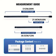 Hydraulic Gas Spring Lift Strut for Camper Shell RV Bed Storage Box