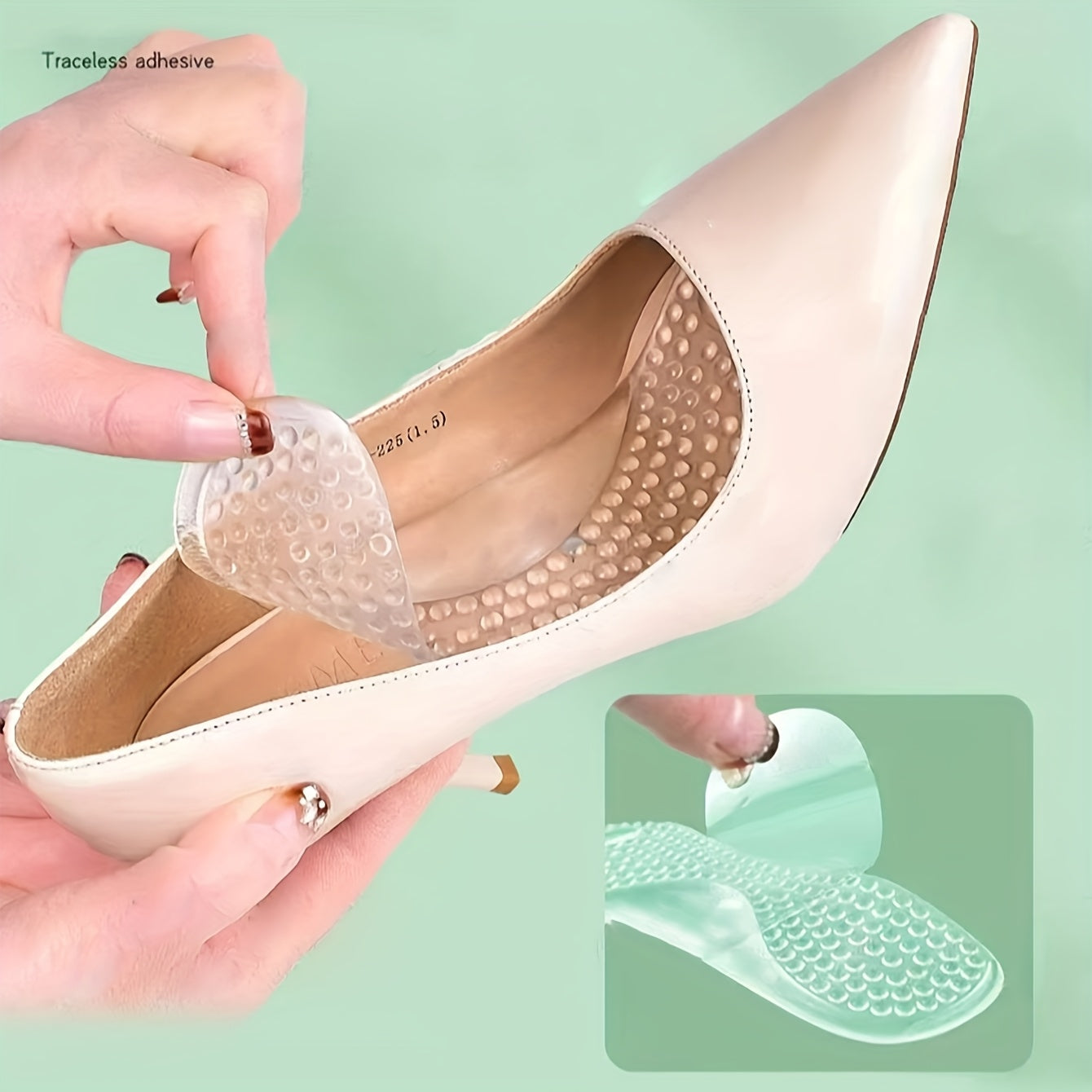 Women's Gel Insoles Non-Slip Breathable Silicone Cushioned Comfort