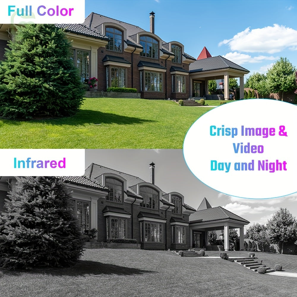 Ulanmagan quyosh energiyali xavfsizlik kamerası 2K kechqurun ko'rish PTZ harakatni aniqlash ikki tomonlama audio