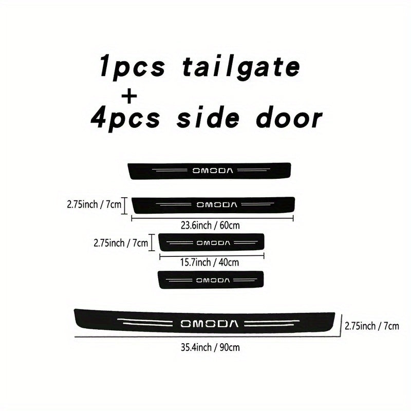 Car Trunk Impact Protection Sticker Carbon Fiber Scratch-Resistant Auto Accessory