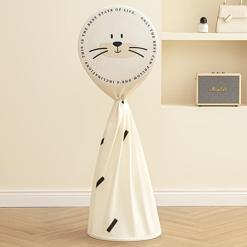 Cartoon Cat Face Fan Cover Waterproof Dustproof Universal Floor Fan Protector