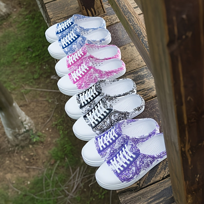 Women’s Floral Garden Clogs Lightweight Breathable Summer Shoes