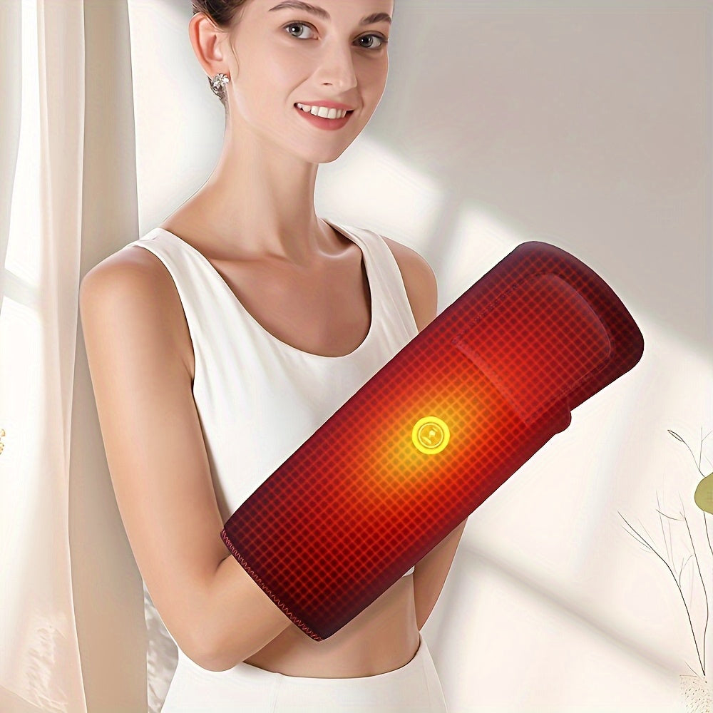 USB-аккумуляторный согреватель для пальцев и запястий с функцией массажа, регулируемыми настройками температуры и EVA-амортизацией - идеально подходит для облегчения боли и расслабления мышц. В комплект входит USB-кабель для зарядки.