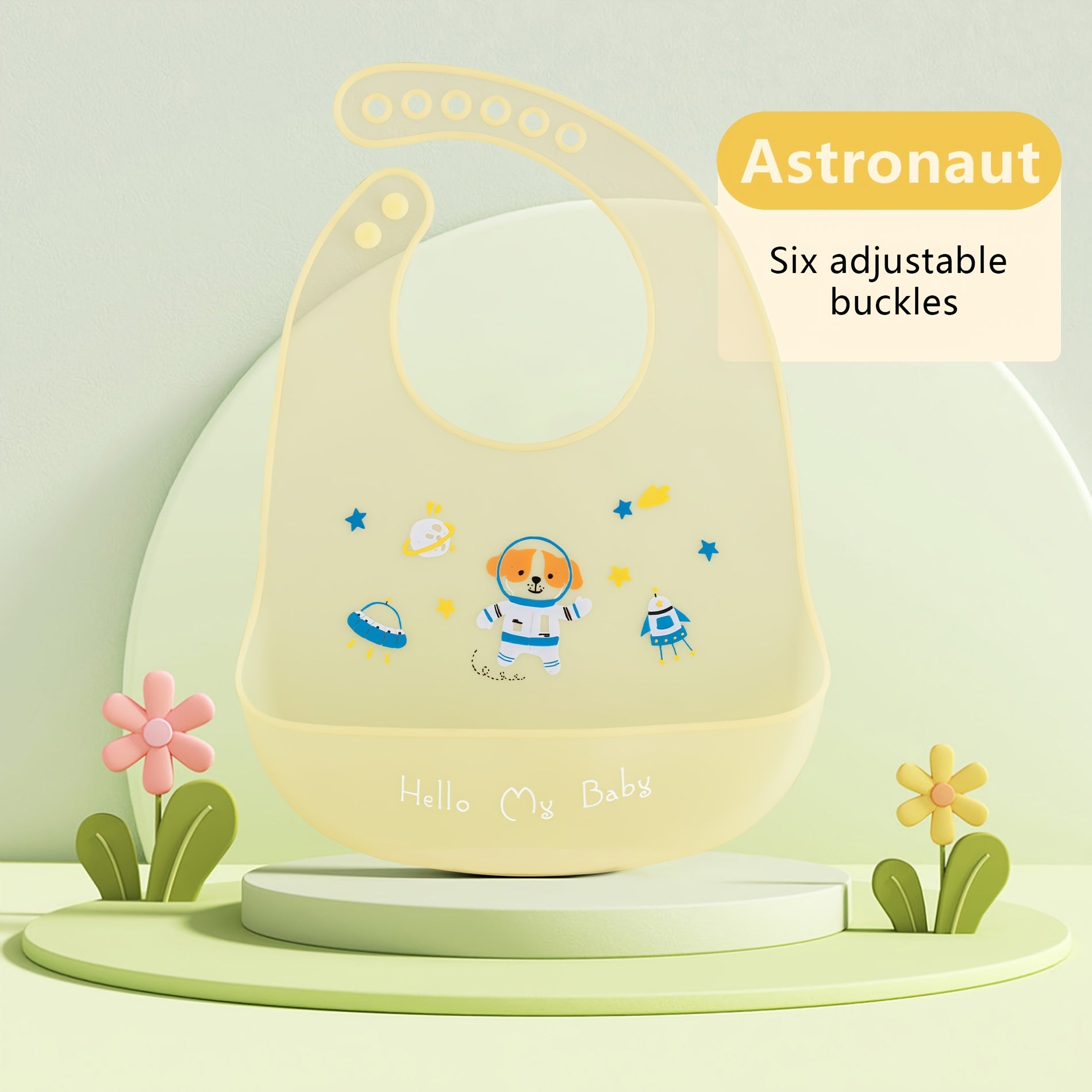 Baby Bibs Soft Waterproof Durable Feeding Bibs with Adjustable Neck for Babies