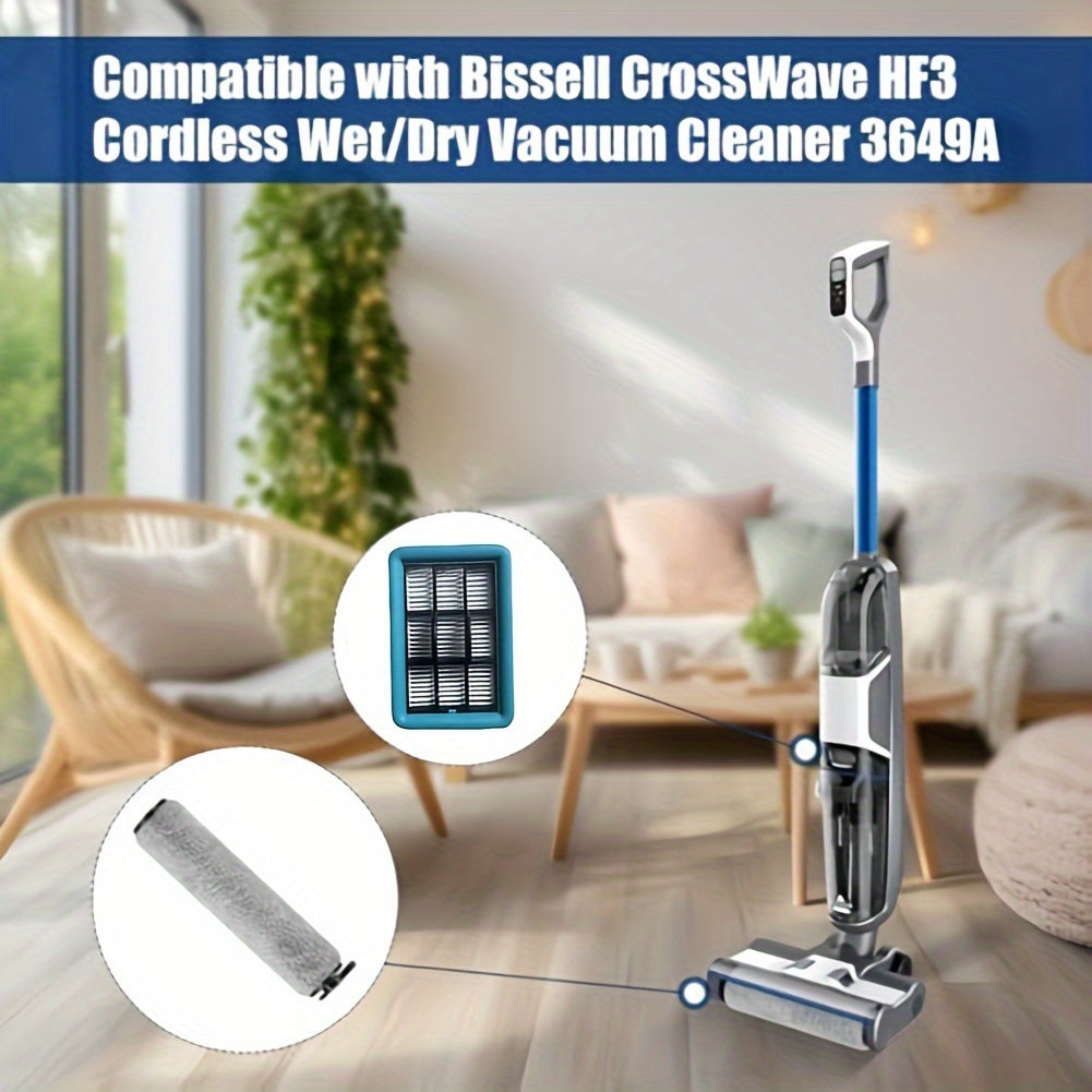 Mustahkam Plastik Pol Tozalash Qo'shimchasi URTUE O'rnatuvchi Rulon Cho'tkasi Filtri BISSELL CrossWave HF2/3845N/3831 uchun, Samarali Nam/Quruq Changyutgich Tozalash Aksessuari