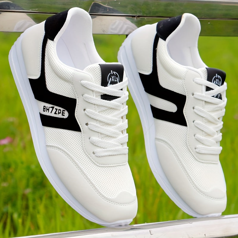 Men's Mesh Sneakers Lightweight Breathable Casual Sports All-Season Low Top Lace-Up