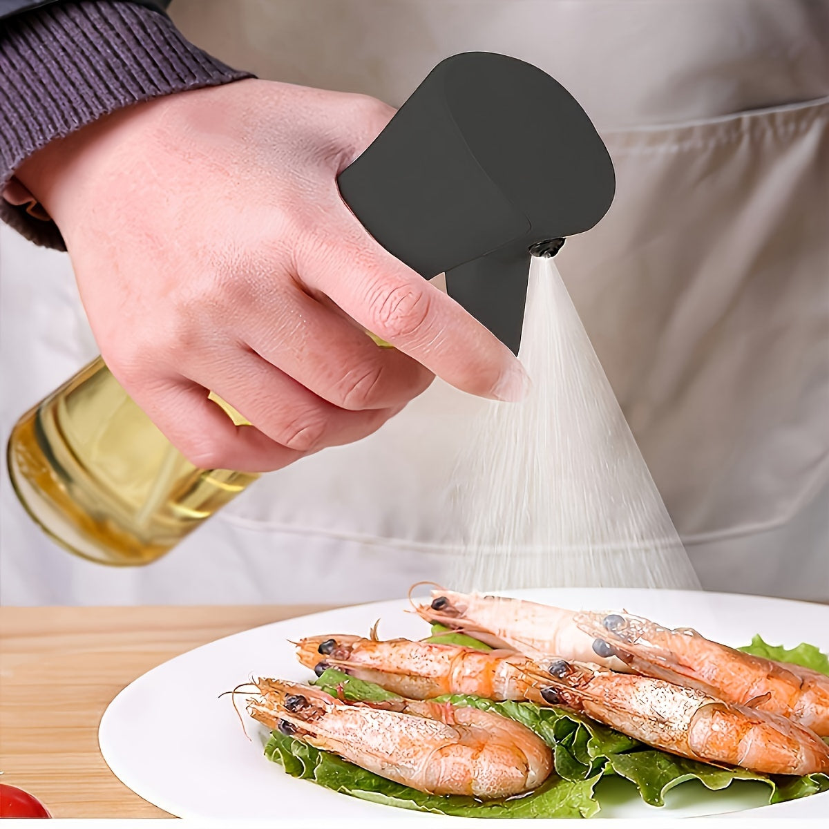 Black Olive Oil Dispenser Bottle for Cooking Salad BBQ Baking