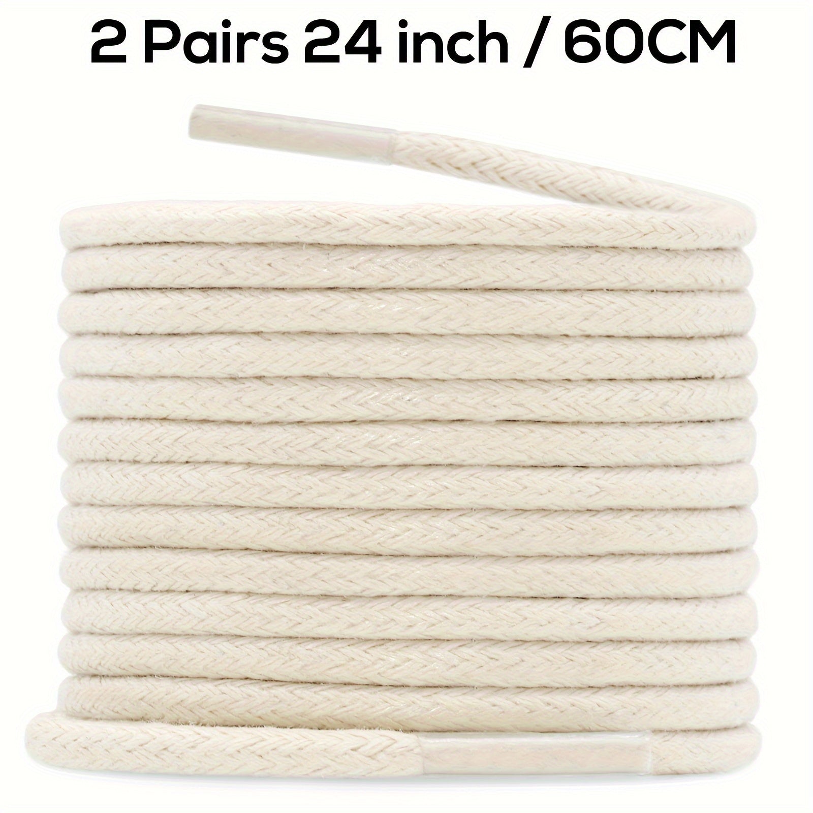 Unisex Waxed Shoelaces 0.25cm Thick Round Replacement Multi-Coloured 4 Pairs