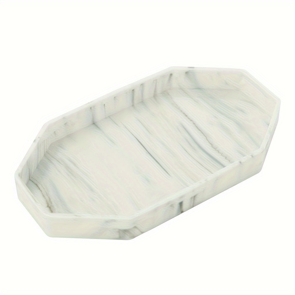 Silicone Bathroom Organizer Tray for Jewelry and Decor Storage