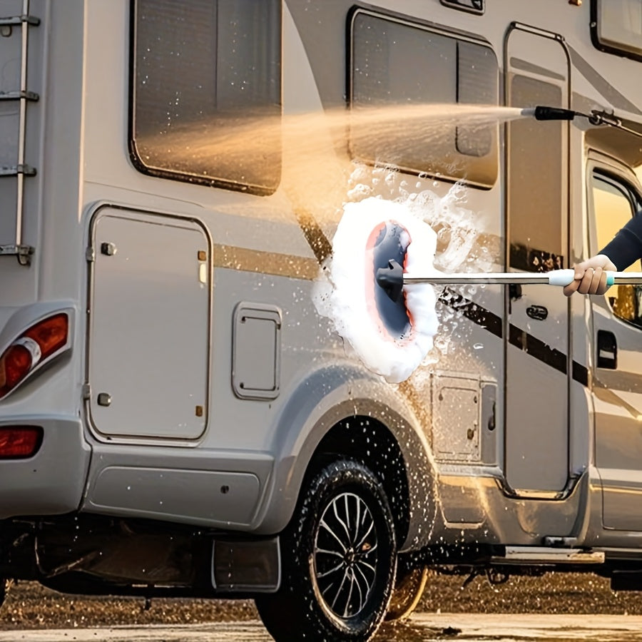 Car Wash Mop Brush Telescopic Long Handle Soft Bristle RV and Car Cleaner