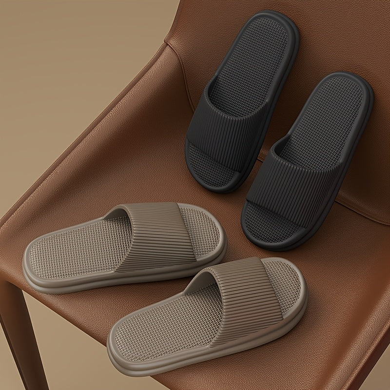 MAOLI Jim EVA Slaydlar Erkaklar va Ayollar uchun - Sirpanmaydigan, Hidga Qarshi Yozgi Poyabzal, Yumshoq Teksturalangan Taglik, Uy va Hammomda Foydalanish, Qora va Oq