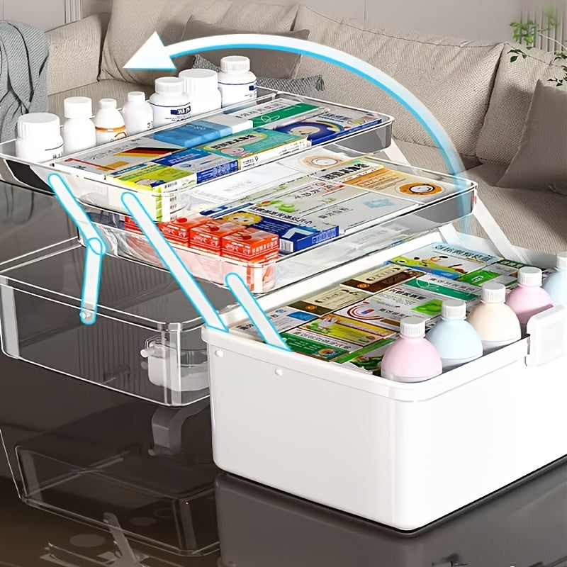 Large Plastic Storage Box with Handles for Cartridges and Bottles