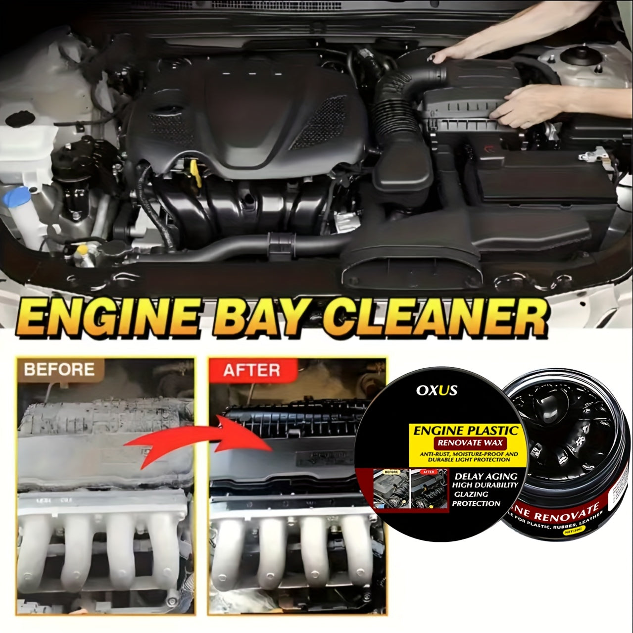 Engine Bay Cleaner Degreaser and Mud Remover for Car Maintenance