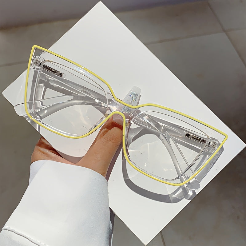 Очки-кат eyes с прозрачной линзой для женщин, аниме-косплей, мода Y2K