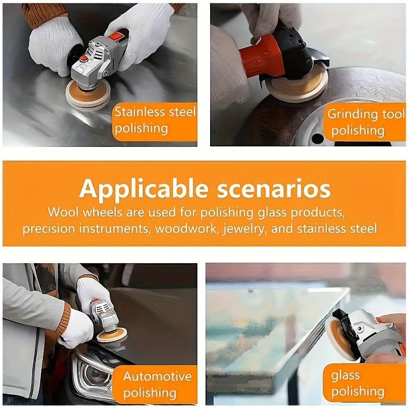 3pcs 10.16cm Metal Aluminum Stainless Steel Polishing Wheels for Jewelry and Crafts