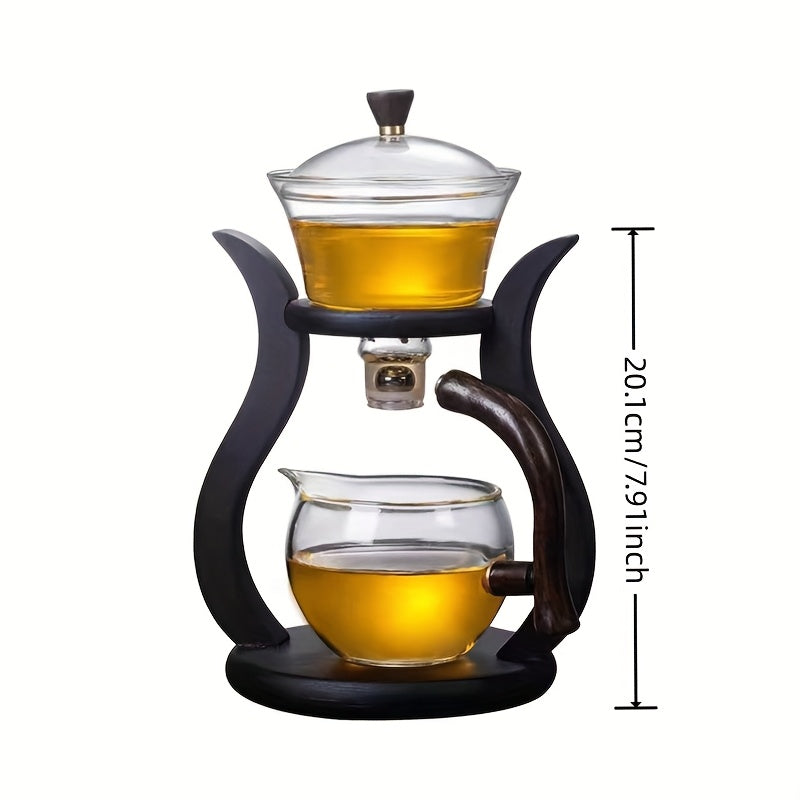 Glass Tea Set with Infuser and Magnetic Switch for Catering and Kitchen Use