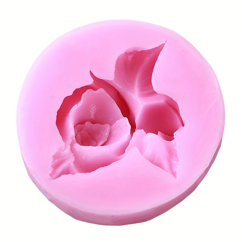 Silicone Baking Mold 3D Rose Chocolate Fondant Soap Making Kitchen Tool