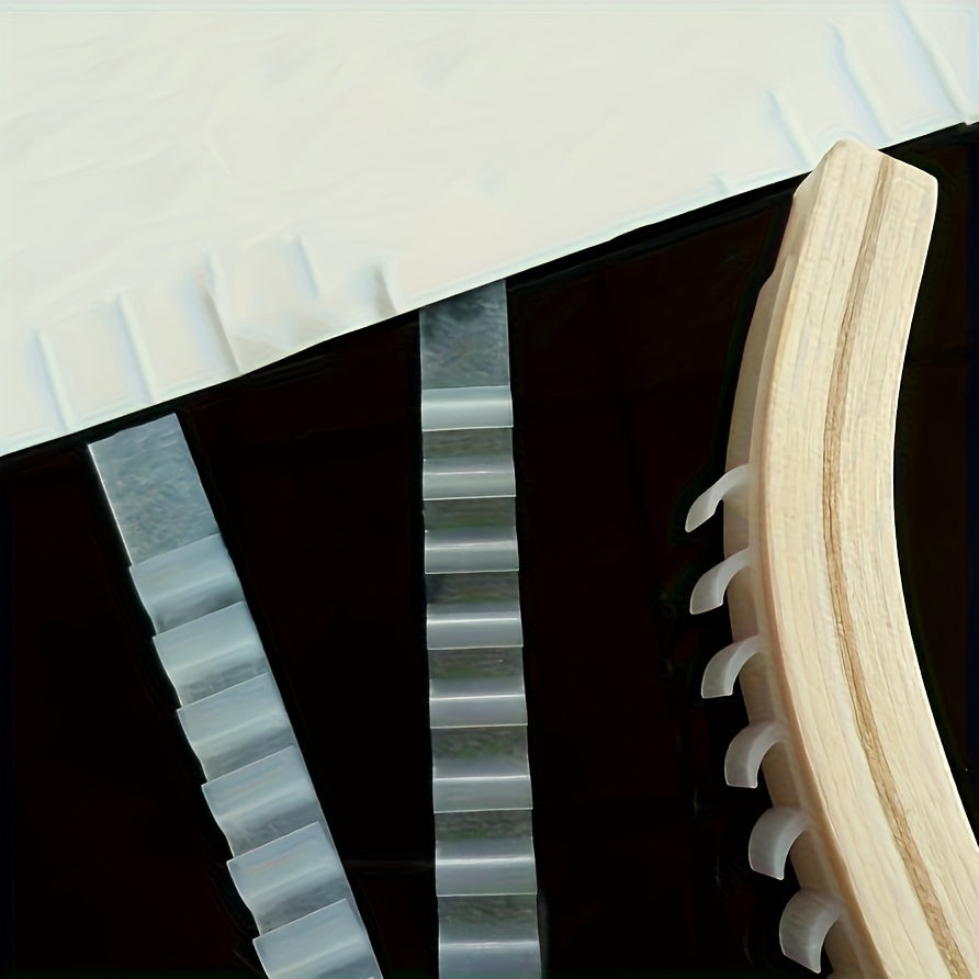 Agarraderas de madera antideslizantes con tiras adhesivas para la organización de ropa