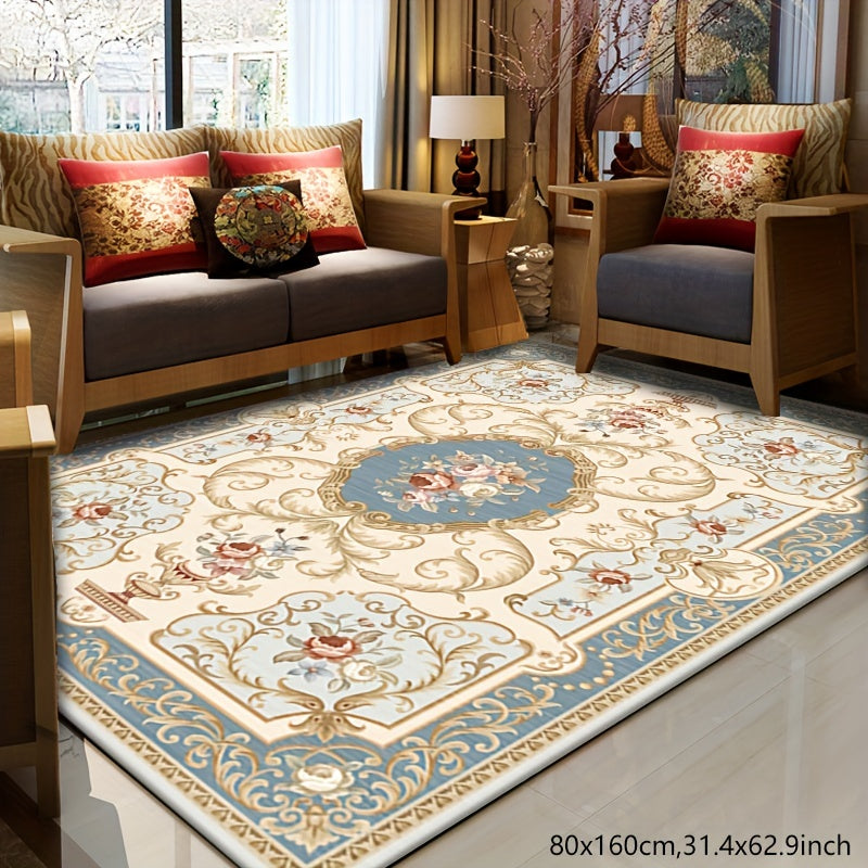 Retro Persian Carpet Bohemian Area Rug Ethnic Style Water Absorbent Non-Shedding Living Room Decor