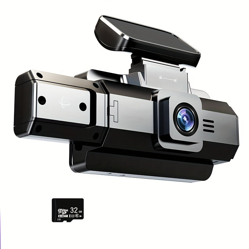 Car Dash Cam with Dual Lens 360° Rotation Parking Surveillance 720p LCD