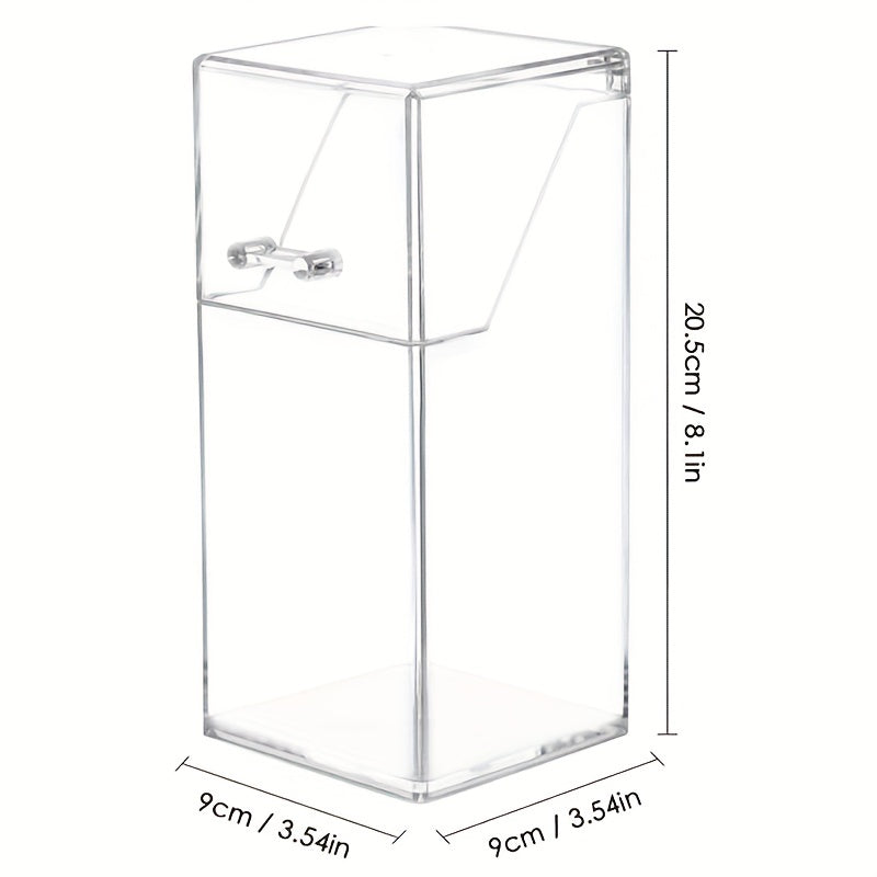 Acrylic Dustproof Storage Box with Lid for Masks Organizer Multifunctional Clear Container