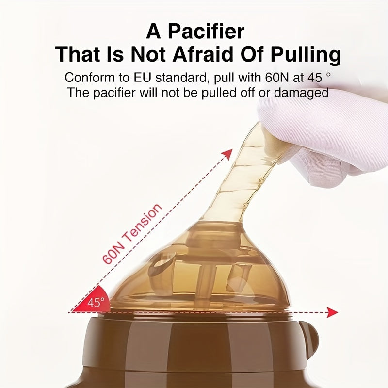 Нано-силиконовые бутылочки для молока и воды с ручками для мальчиков и девочек в возрасте от 0 до 36 месяцев, объем 150 мл и 240 мл, без бисфенола, мягкие и устойчивые к укусам, противоударный дизайн - идеальный подарок для маленьких детей.