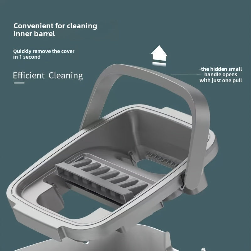 Tekis Pol Qopqog‘i va Chelak To‘plami 2/4 Ta O‘rnatiladigan Mikroto‘rva Yostiqchalar bilan, Uy Pol va Derazalar uchun Nam va Quruq Tozalash Tizimi - Barcha Pol Turlari uchun Ishlaydi