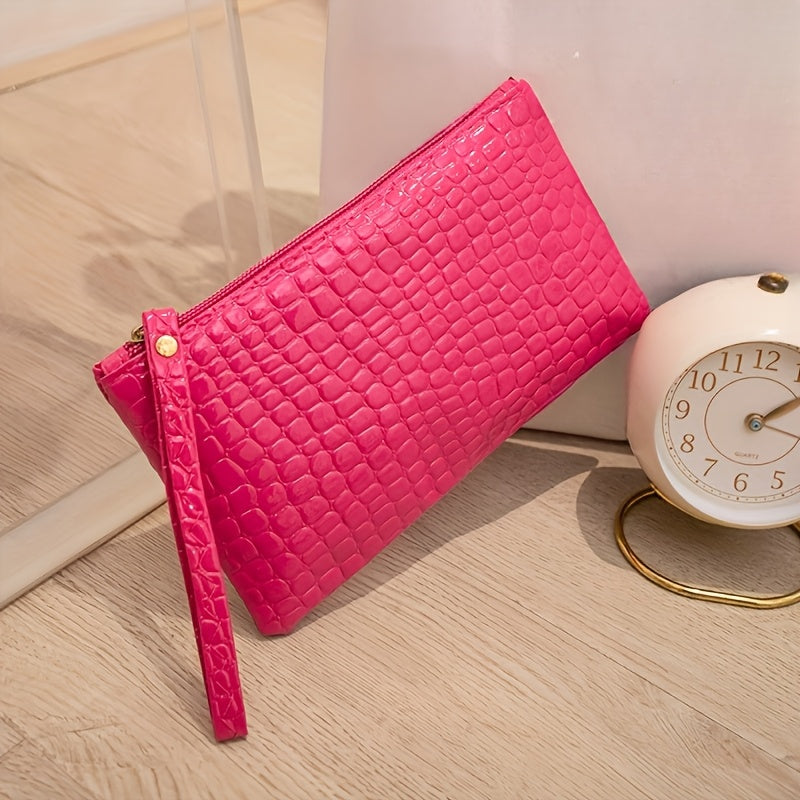 Red Minimalist Ladies' Handbag with Zipper Closure, Polyester Lining, Shoulder Strap