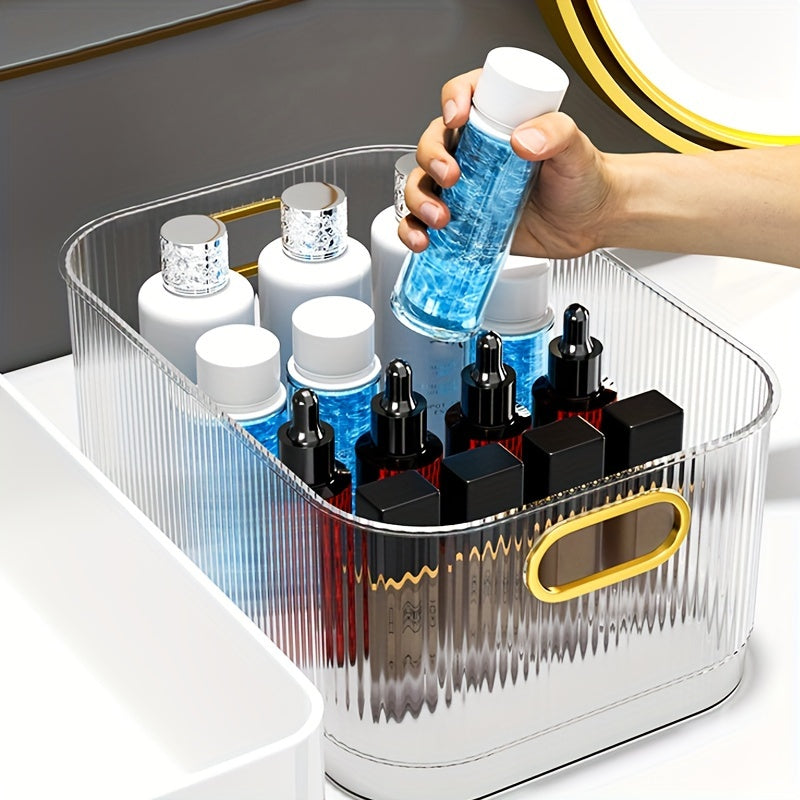 Desk Organizer Drawer Storage Box Transparent Plastic Makeup Bathroom Partition Dressing Table Container