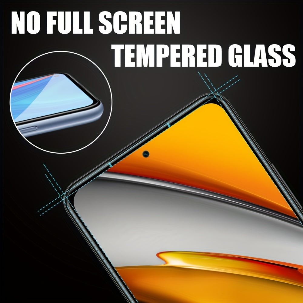 3Pcs Tempered Glass Screen Protectors for Xiaomi Redmi Series HD Clear Shatterproof Easy Install 2.5D Arc Edge