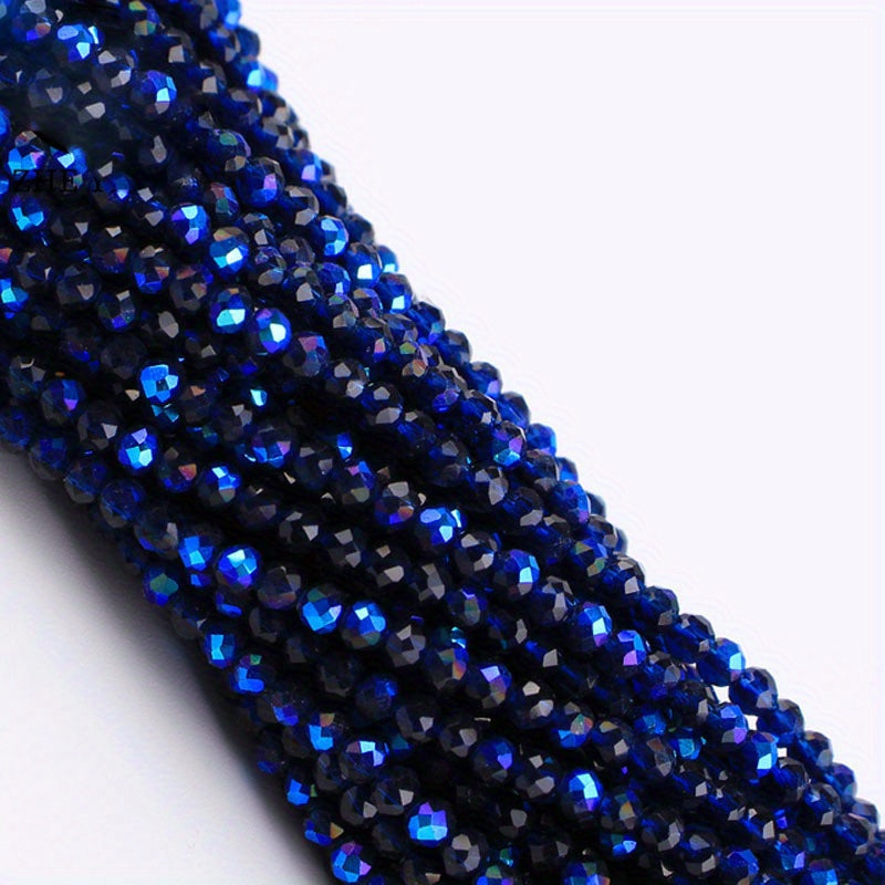 Set of 950/620 Pieces 2mm 3mm Faceted Faux Crystal Glass Beads for Jewelry Making