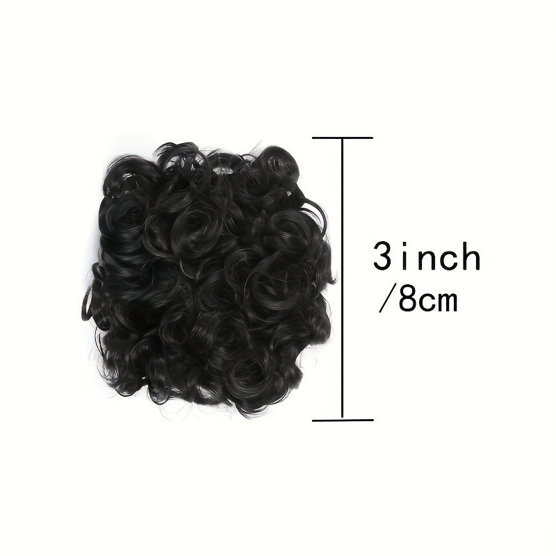 Women's Blonde Synthetic Messy Bun Hair Piece with Flowy Wavy Style