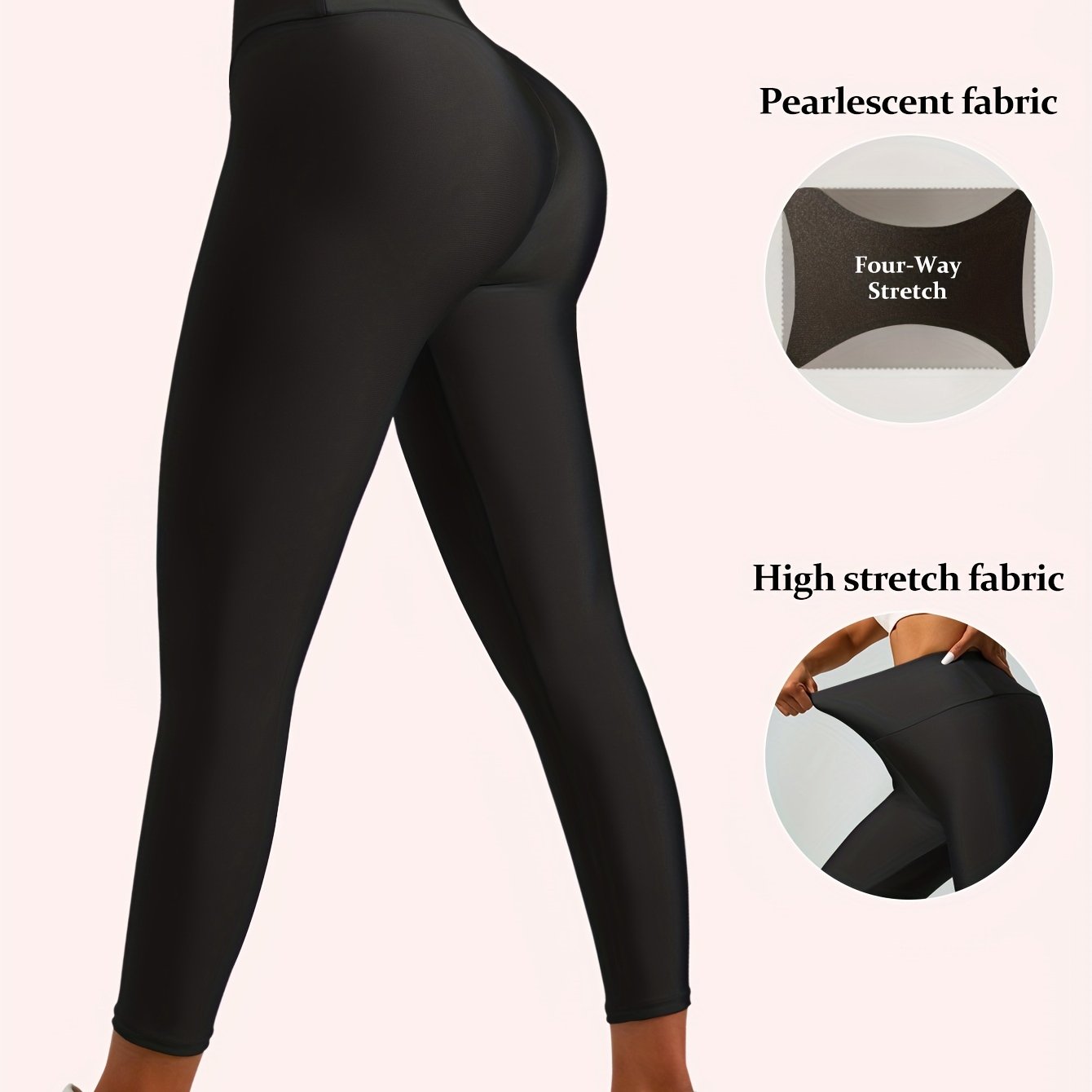 Leggings moldeadores de cintura alta para mujer, transpirables, control de abdomen, levantamiento de glúteos, tejido de punto de color sólido