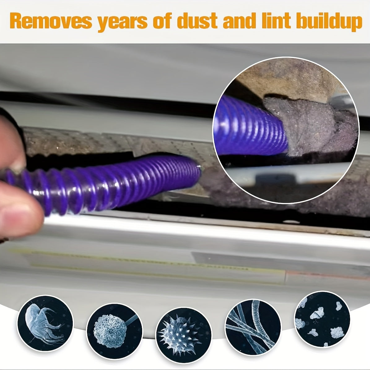 Universal Dryer Vent Cleaning Kit with Vacuum, 2-Piece, Compatible with V6-V15
