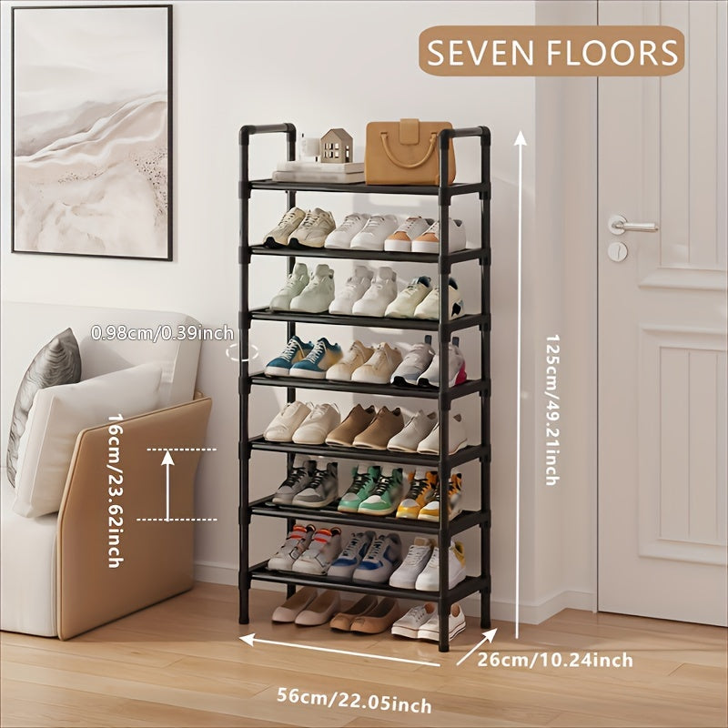 Qora poyabzal javoni, ko‘p qavatli saqlash tashkilotchisi, kirish eshigi, koridor, mehmonxona, yotoqxona uchun