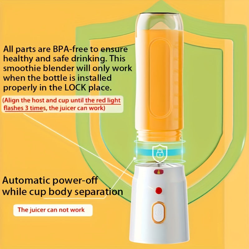 Portable Electric Juicer Cup for Travel and Home Use with Double Cup Option