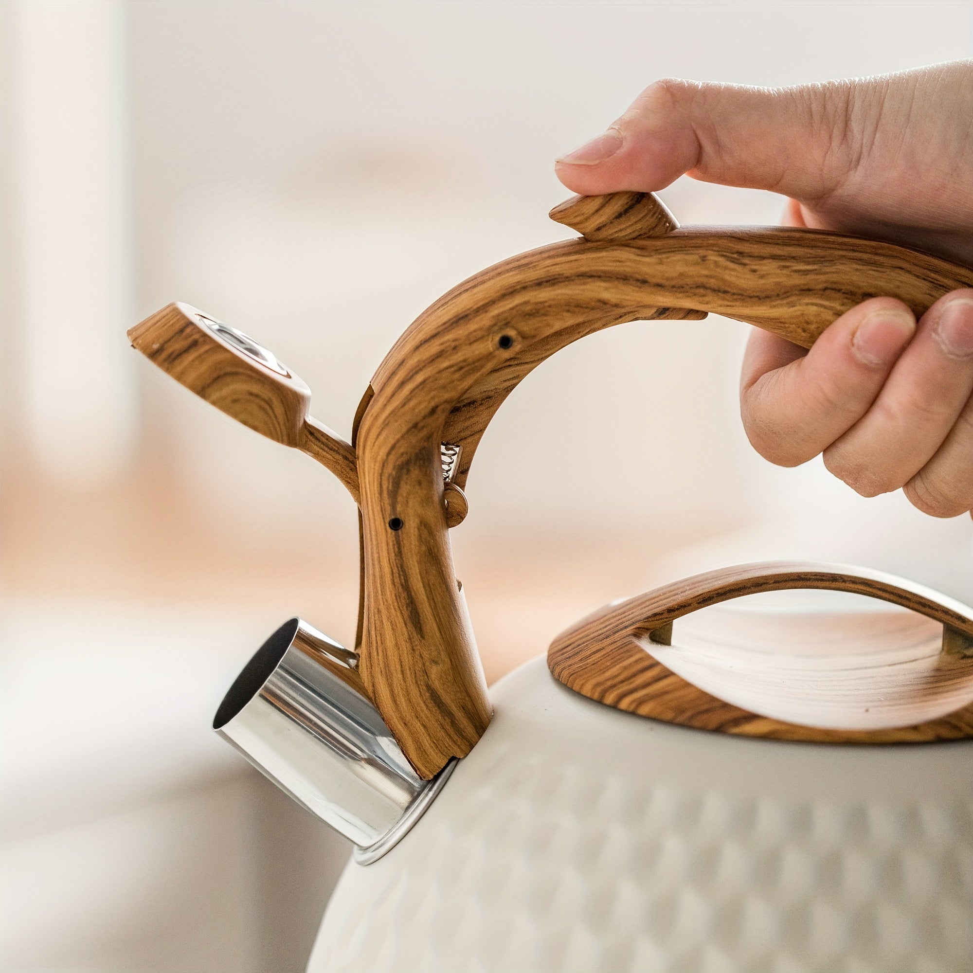 Hervidor de té de acero inoxidable 3L con silbido fuerte, antiquemaduras, resistente a la oxidación, hervidor de agua